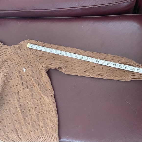 Ralph Lauren Brown Cable Knit Turtleneck Sweater - Picture 5 of 7
